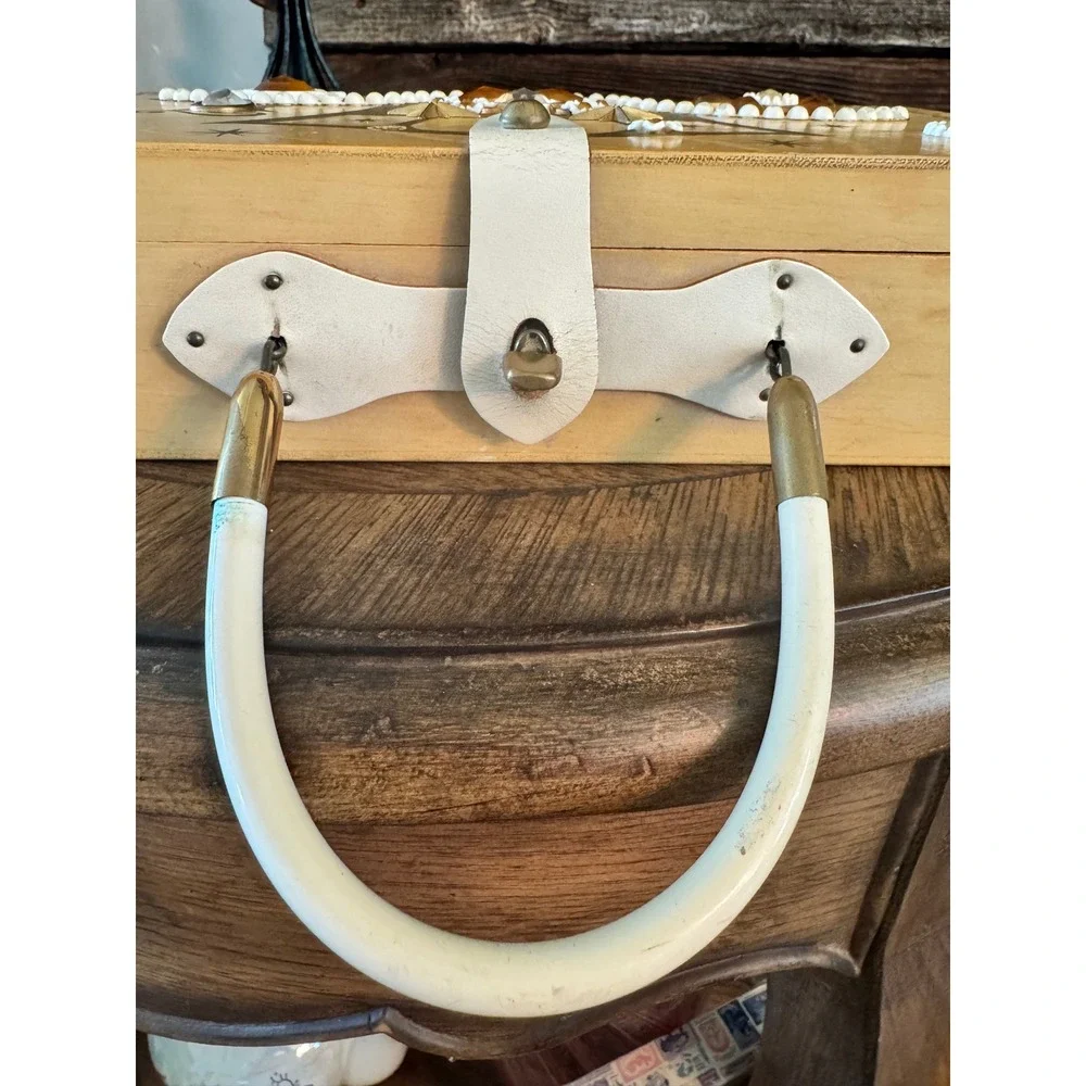 Vintage Enid Collins Carriage Trade‎ Wooden Box Purse Handbag Mid Century 1960s